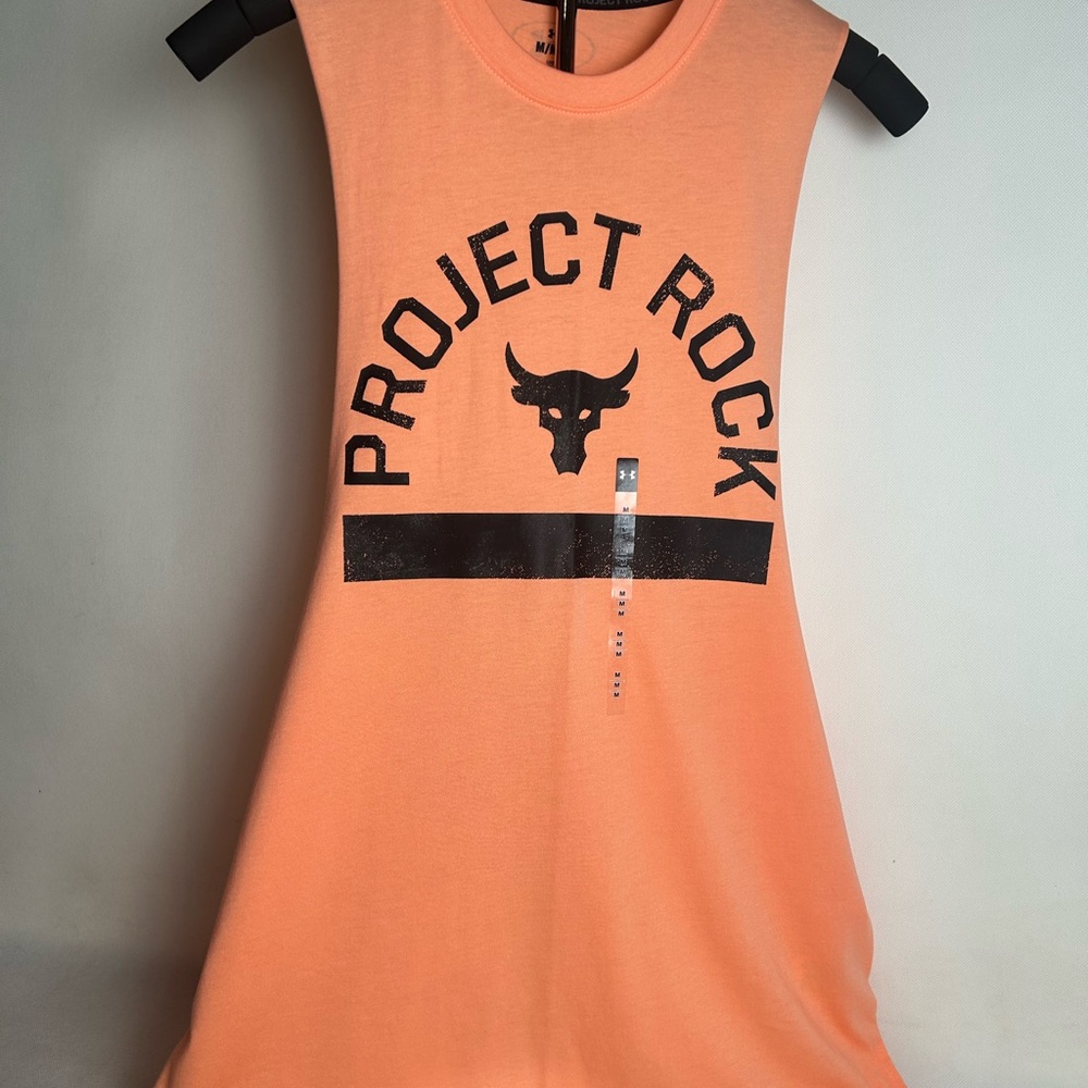 Under Armour Orange Project Rock Tank Top